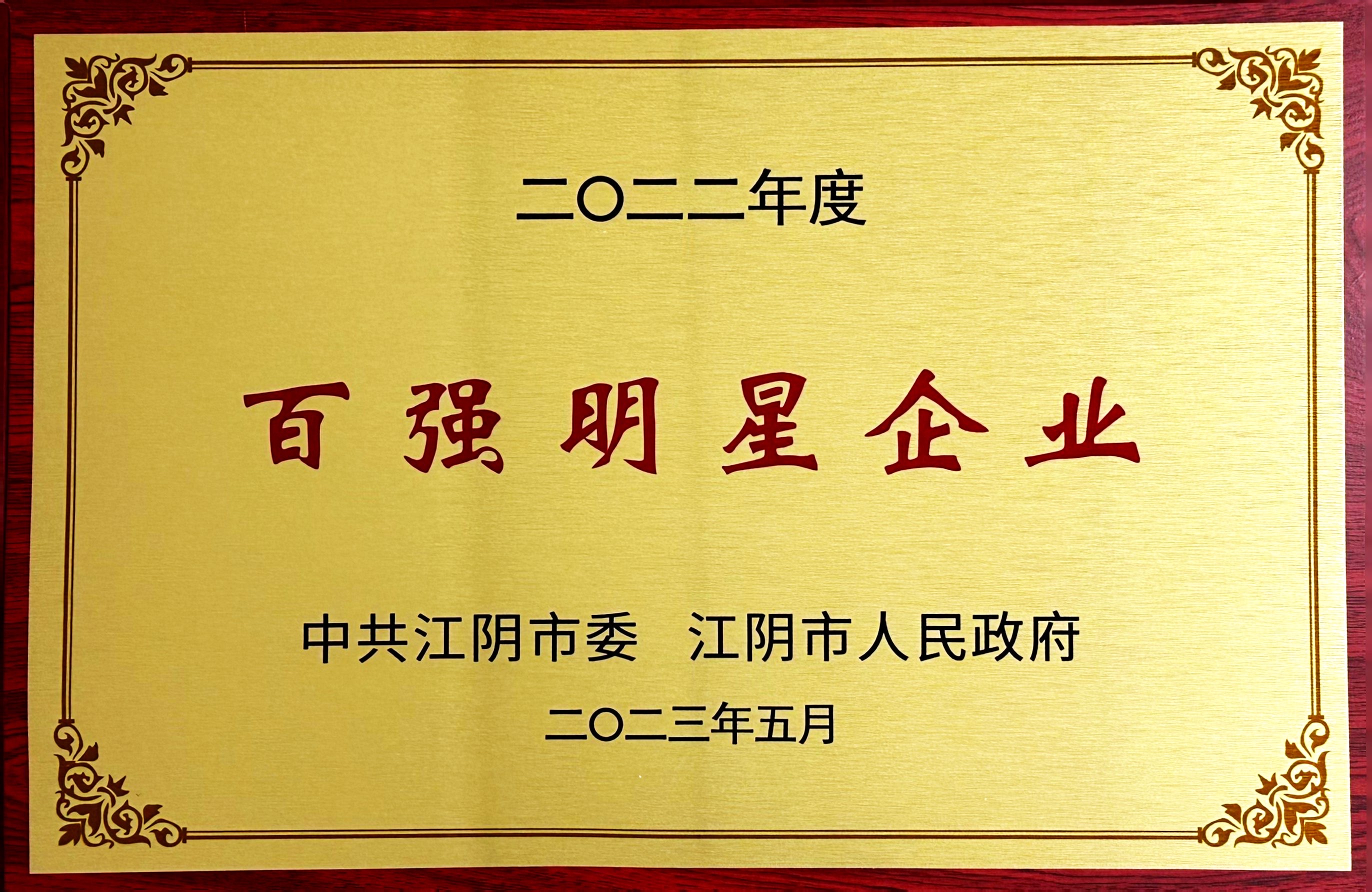 2022年度百强明星企业